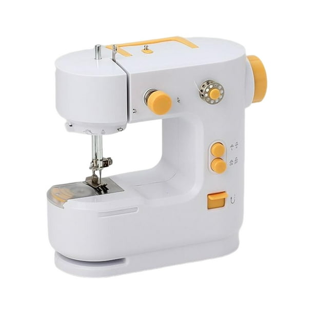 Máquina de coser portátil, 2 velocidades, 2 hilos, mini máquina de coser  para el hogar con luz para principiantes y niños