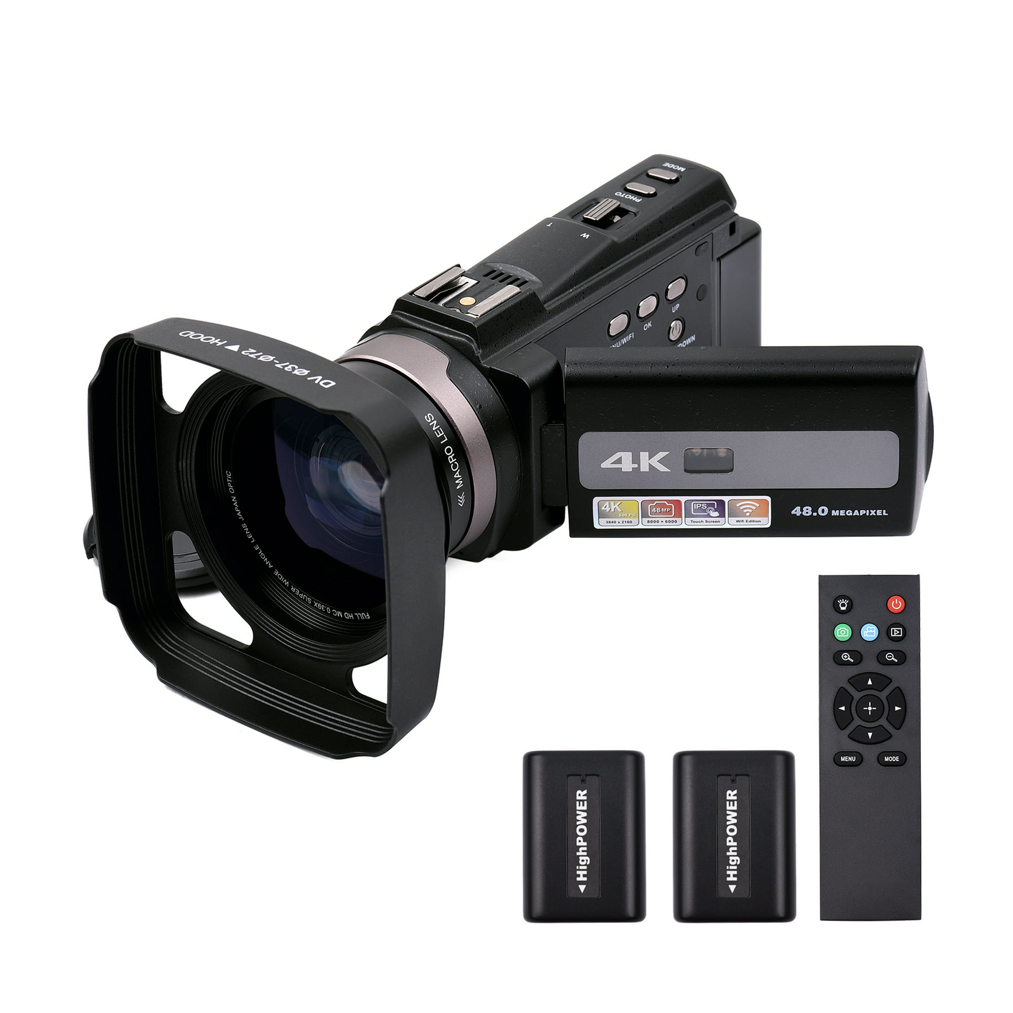 Cámara de vídeo 4K de 48 MP y 60 FPS, cámara digital para