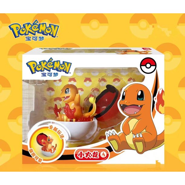 Pokemon Genuine 6 Different Styles Toy Set Pokeball Pocket Monster Pikachu  Eevee Charizard Gyarados Blastoise Figures Model heqiyong LED