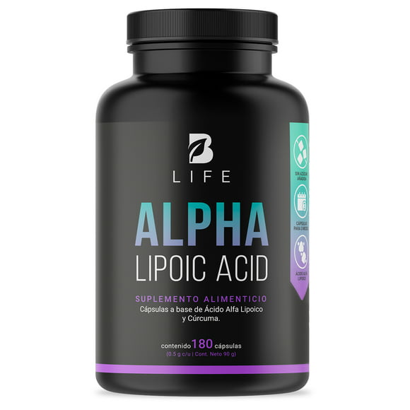 ácido alfa lipoico de 180c alpha lipoic acid b life blife cápsulas