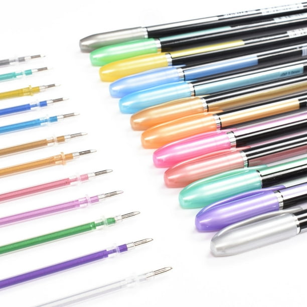 Bolígrafos de gel para colorear para adultos, 30 colores marcador de gel de  colores con un 40% más de tinta para dibujar, garabatos, manualidades