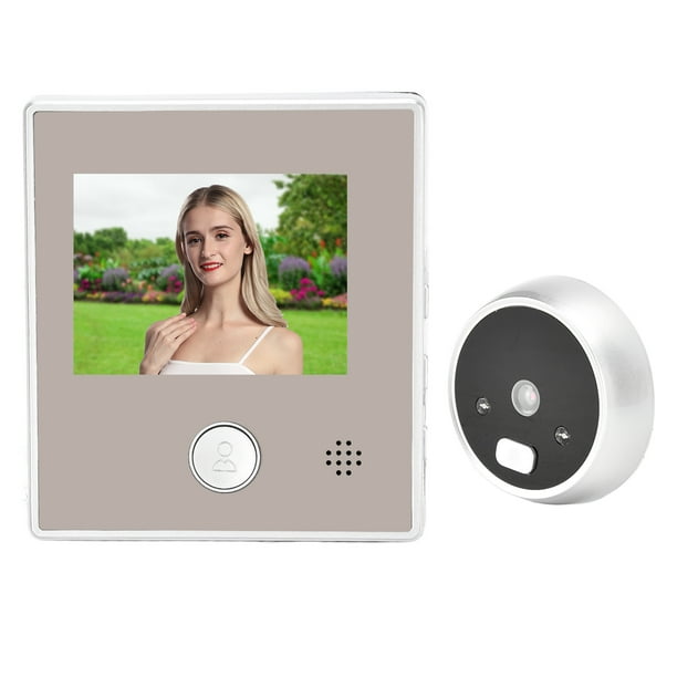 Cámara de mirilla de puerta, 2.8 pulgadas de video inteligente mirilla  timbre visor con gran angular de 135°, visión nocturna 720P para el hogar
