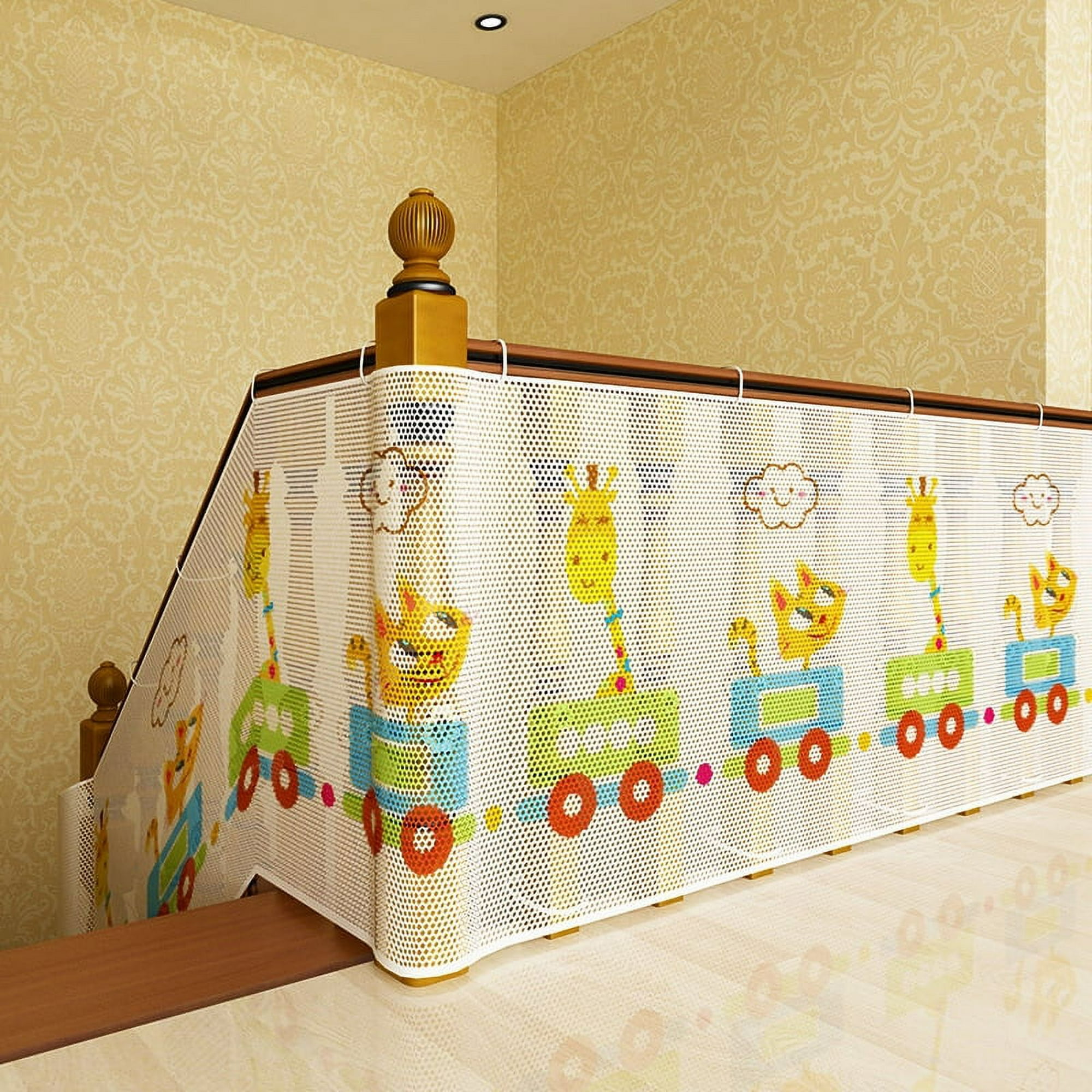 Protector de escaleras para niños pequeños, red protectora para escaleras,  portátil y duradera, Protector de barandilla