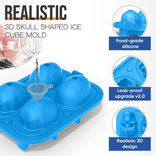 ZZZALL - Cubo de hielo de silicona con 11 compartimentos, molde para hielo,  forma de fruta creativa 0.06: .es…