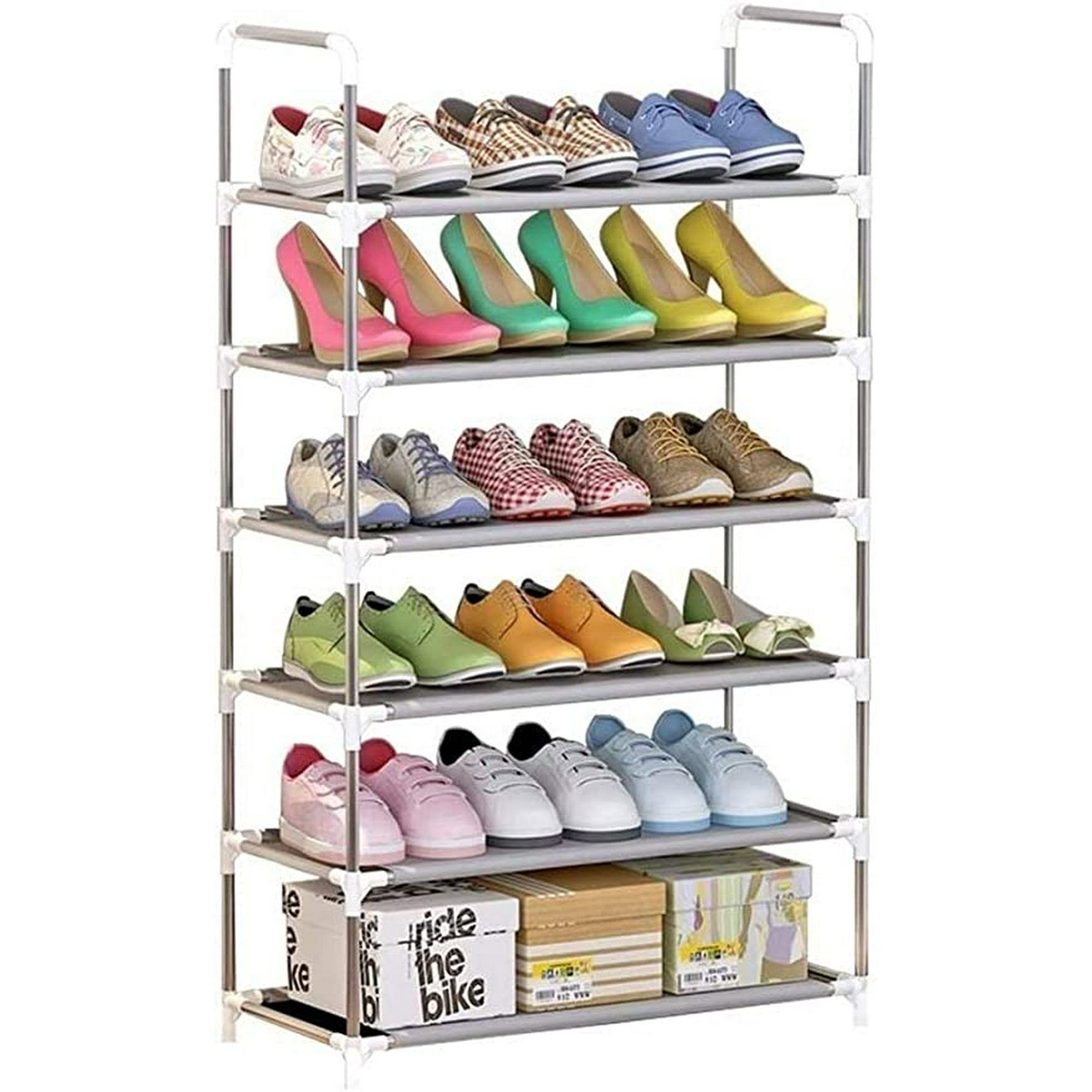 Practiksa Zapatera Mueble para Zapatos Organizador con Varios  Compartimientos Color Gris : : Hogar y Cocina