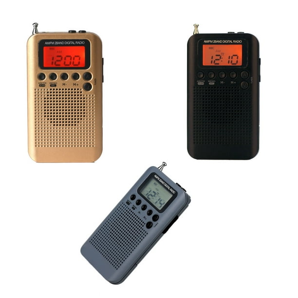 AM / FM Radio con pilas Inalámbrico Portátil Mini bolsillo Receptor  transparente externo Altavoz Rep kenally DZ5345-02