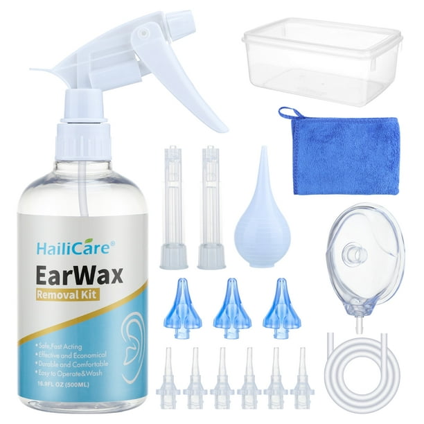  WEUANY Eliminación de cera de oídos, limpiador de oídos, kit de  eliminación de cera de oídos, sistema de lavado manual de riego de oídos,  kit de limpieza de oídos, seguro y