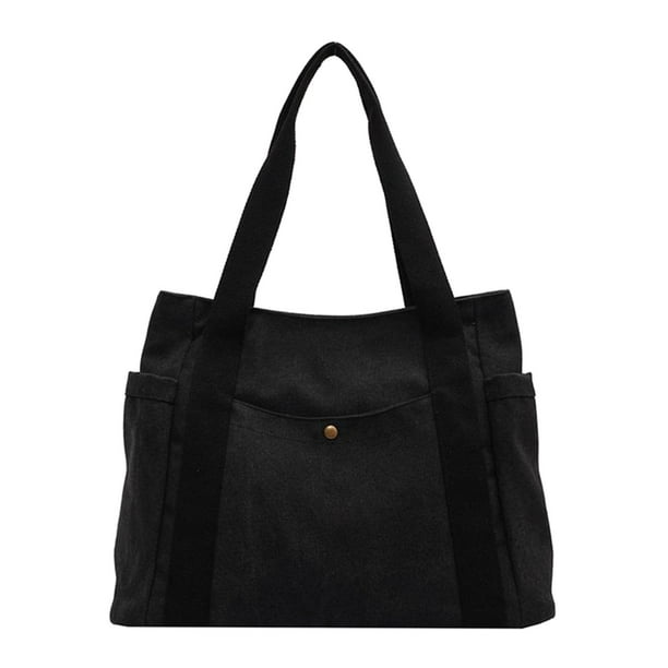 Bolso Shopper grande de tela informal para mujer, bolso de hombro