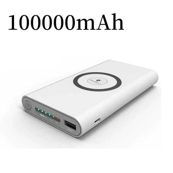 200000mah wireless mobile powerbank twoway fast charging mobile power support typec lighting portable charger free shipping
