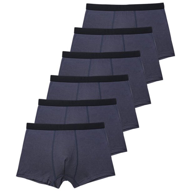 6 unids set Boxer negro para hombre calzoncillos de bamb para