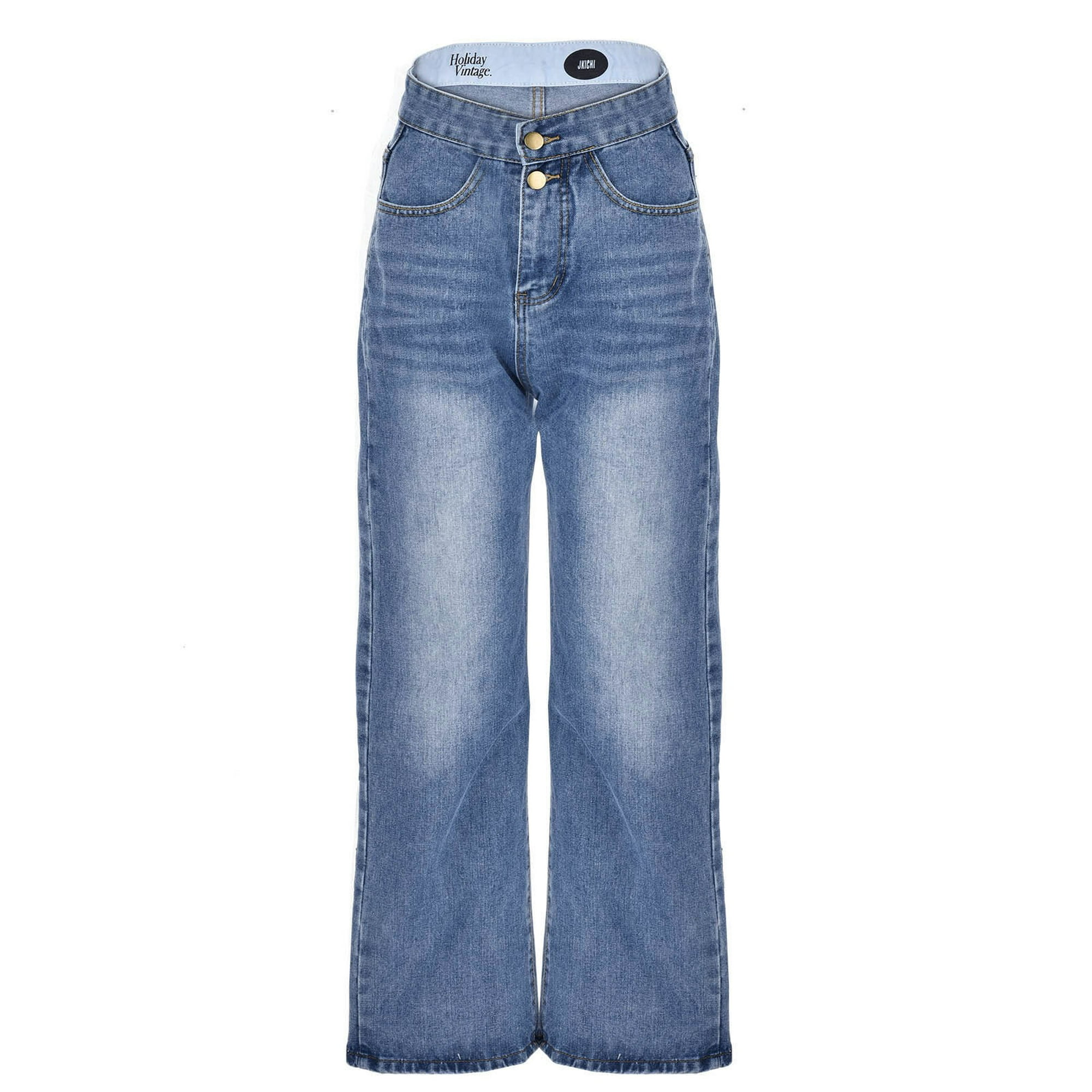 Gibobby pantalones de vestir mujer cintura alta Pantalones cortos de  algodón y lino con estampado de diente de león para mujer (Azul, L)