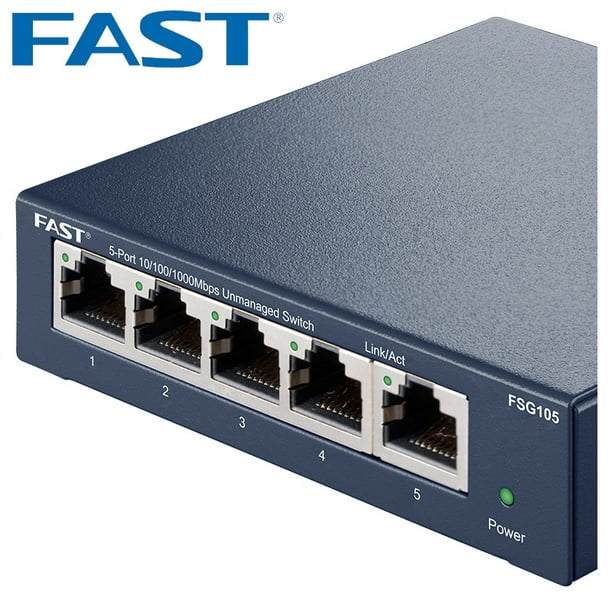 Switch  TP-Link TL-SG105S, 5 puertos RJ-45, Gigabit Ethernet (10