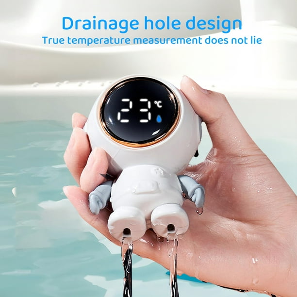 Medidor de medida Termómetro de baño para bebé Juguete flotante IP65  Termómetro de agua de astronauta impermeable para bañera Termómetros de  advertencia de temperatura del agua de baño de bebé digi Abanopi