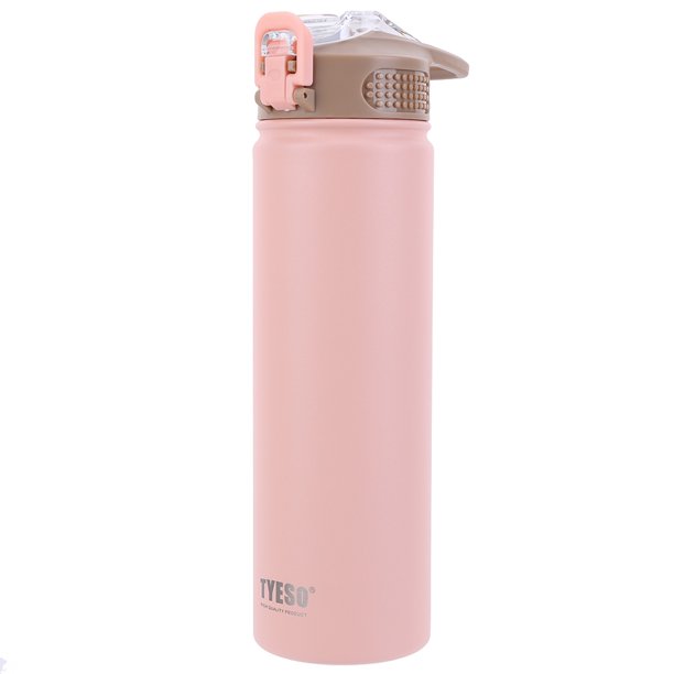 Termo para liquidos de acero inoxidable en color rosa con estrellas