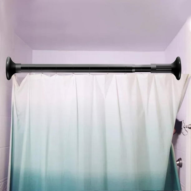 Barra de ropa extensible, barra de cortina de ducha ajustable para armario,  balcón, armario, baño, varilla telescópica de ropa