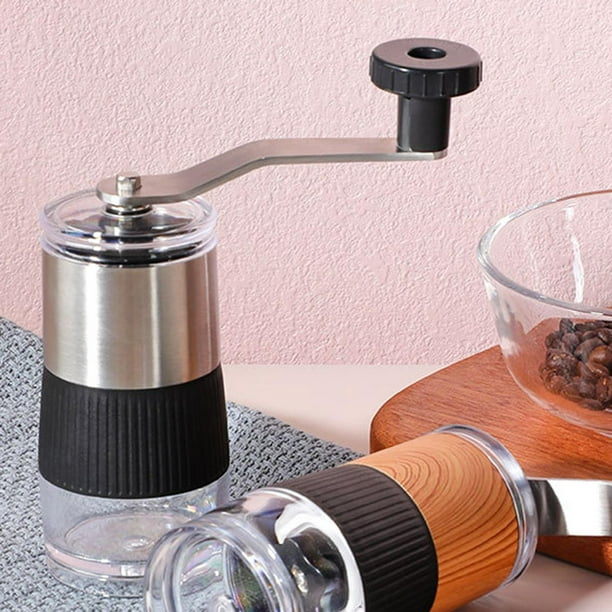 Molinillo de café manual Molino cónico de rebabas con ajuste ajustable,  molinillo de grano de café portátil con manivela manual
