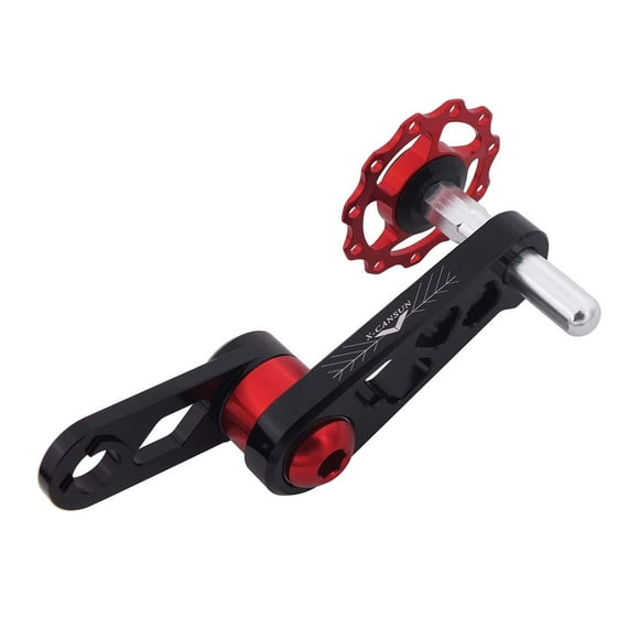 estabilizador de cadena de bicicleta plegable tensor de cadena bielas de aleación de aluminio ovaladas prensa de cadena modificada guía de cadena