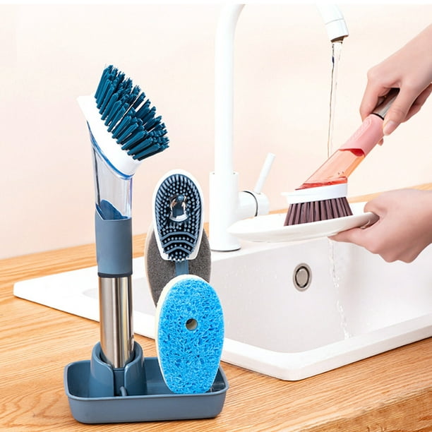 Cepillo dispensador de jabón y esponja Cepillos de limpieza para