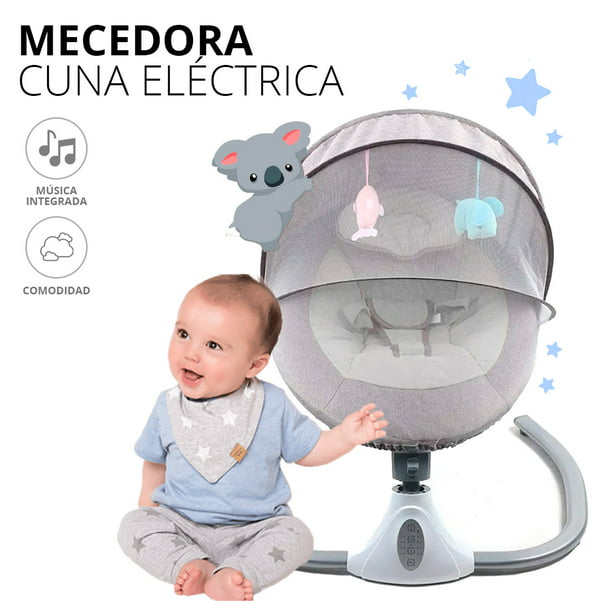 Moises para Bebé Columpio Mecedora Electrica con Mosquitero / diferentes  colores
