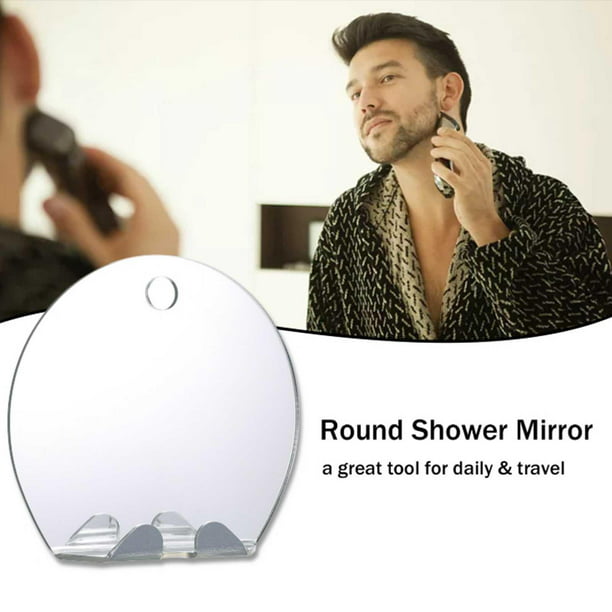  Paquete de 2 espejos de ducha sin niebla para espejo de afeitado  para ducha, espejo irrompible, (pequeño, 2 piezas de 6 x 4 pulgadas), espejo  de ducha antivaho de mano, sin