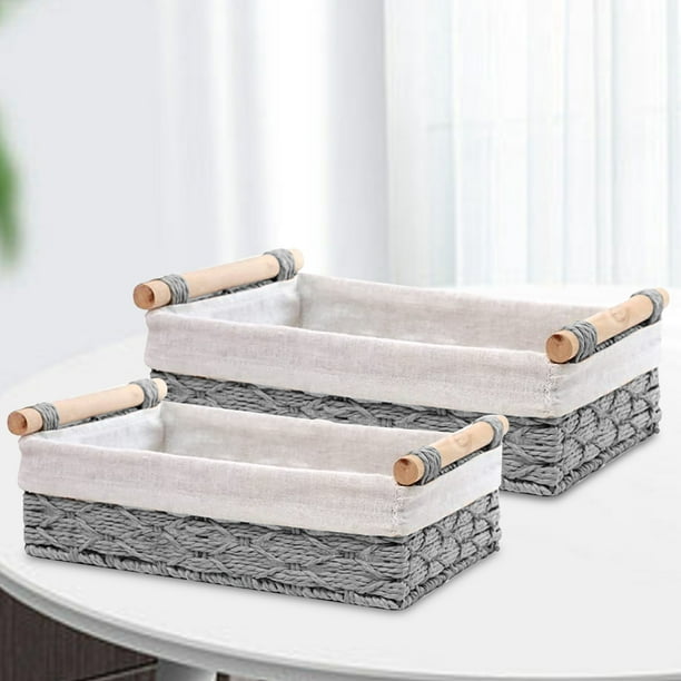 Lonbet - Cesta de papel higiénico - Almacenamiento de papel higiénico - El  mejor organizador de baño - Cesta de almacenamiento de bambú, cesta