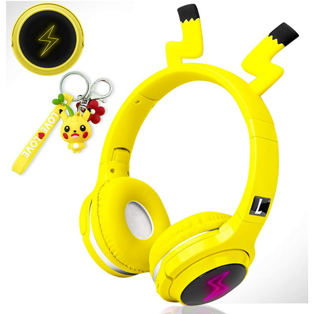 Auriculares inalámbricos para niños, niñas, mujeres y adolescentes en rosa  con Bluetooth para smartp Levamdar Dibujos animados