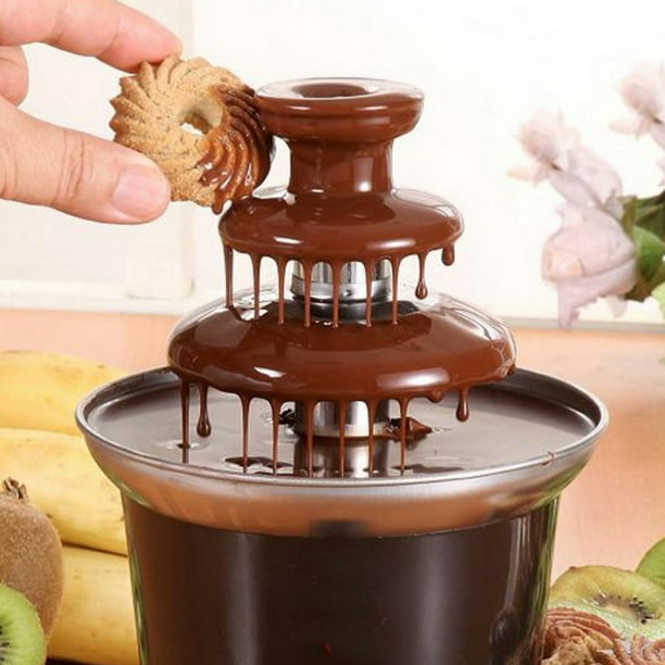 Fuente de chocolate para el hogar de tres capas, fondue de chocolate  derretido Eccomum Fuente de chocolate