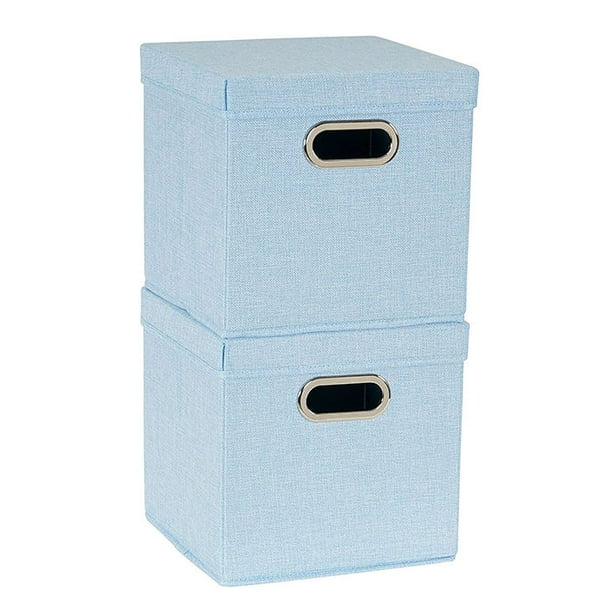 Posprica Contenedores de almacenamiento plegables de 13 x 15 x 13 pulgadas,  cajas de almacenamiento plegables de tela, cestas de almacenamiento