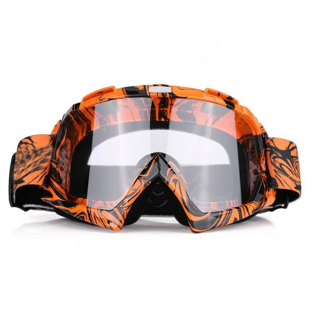 Gafas de moto Máscara de motocross, enduro, esquí, snowboard, cortavientos,  antipolvo y antiarañazos - Mod.02 Lente de color : : Coche y moto