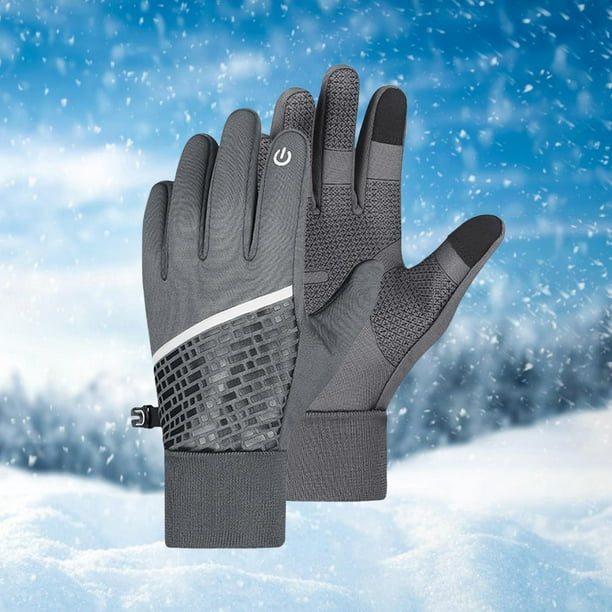 Guantes de invierno impermeables térmicos para pantalla táctil, guantes  térmicos cálidos a prueba de viento para nieve, invierno, clima frío
