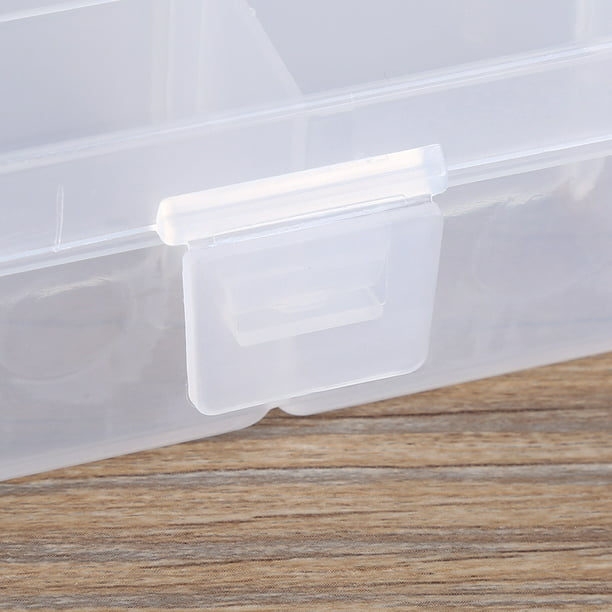 Paquete de 2 cajas organizadoras de plástico transparente de 36 rejillas  con divisores ajustables, pequeños organizadores de manualidades y, cajas  plastico organizadoras 
