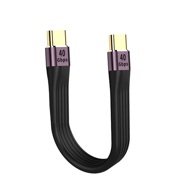 cable corto Cable USB C corto de , PD 5A, transferencia de datos de 40 ,  carga rápida, diseño Fpc de 8k y 0,5 pies para acoplamiento 4/3