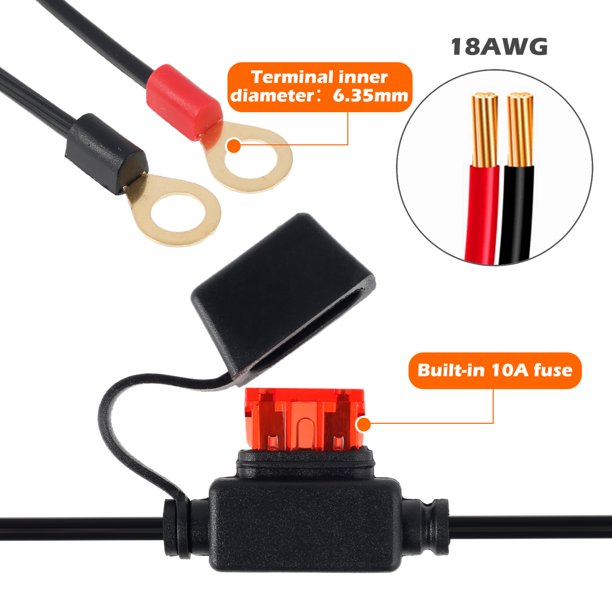 Cargadores USB para motocicleta, 1) - SAE to USB Adapter & Ring Terminal  Cable : : Automotriz y Motocicletas