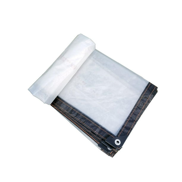 Lona impermeable resistente, resistente al polvo, resistente al frío,  impermeable, lona de PVC transparente con ojales, cubierta de hoja para el