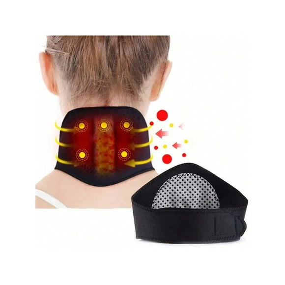 1pc tourmaline neck heating pad  relax muscles with this comfortable neck collar brace for home  office use  male and female neck care tool