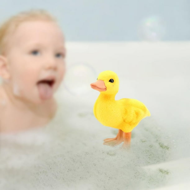 Juguetes de pato de baño, 4 piezas, flotador y chirriante de goma para  bebés y niños pequeños, juguete de bañera y ducha (colorido)