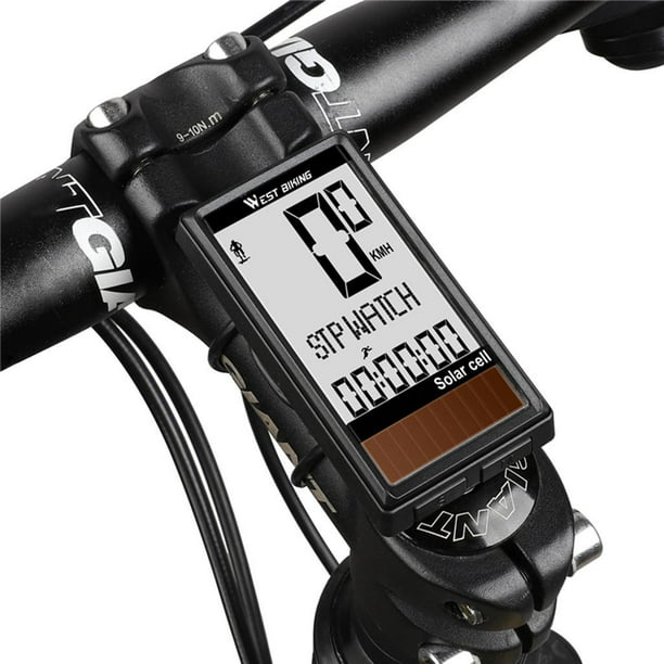 Cuentakilómetros para Bicicleta Ciclismo Velocímetro Inalámbrico con  Pantalla LCD de Retroiluminació Baoblaze Cronómetro de computadora de  bicicleta