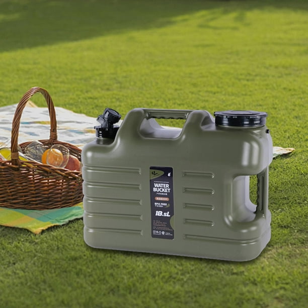 Portador de agua portátil para camping de gran capacidad, 5 l, 10 l, 15 l,  portador de agua plegable portátil con grifo, contenedores de agua para