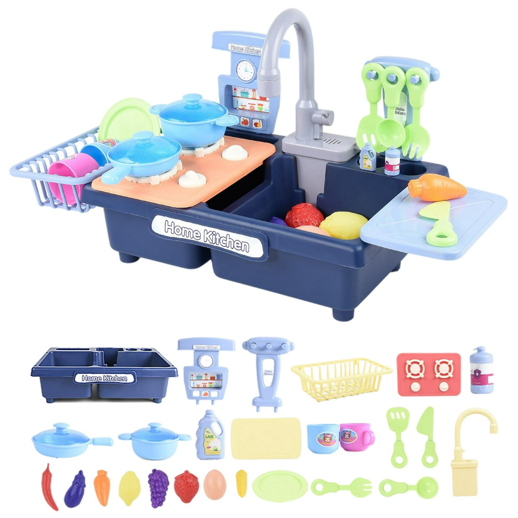 Cocina Infantil Molto Kitchen Azul + Complementos