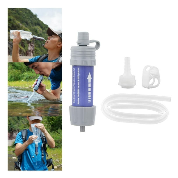 Potabilizador de Agua para Exteriores, Filtro de Agua Personal de 2000 l  con Accesorios, Mini Sistema de Filtro de Agua de Supervivencia para
