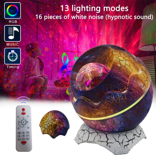 Proyector de estrella con huevo telemando Luces LED para habitación con  rotación de Proyección de lámpara de estrella que cambia Gloria proyector  de luz