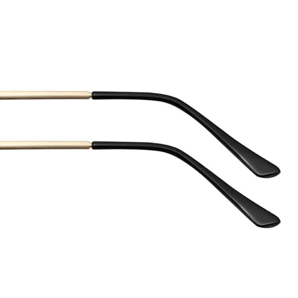 Patillas de repuesto para gafas, puntas de silicona para lentes de oreja,  funda de tubo para patas de metal fino, 8 pares, negro/marrón