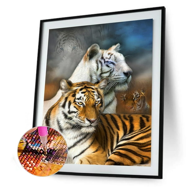 Diamond Painting Tigre Colores Kit Completo 30x40cm