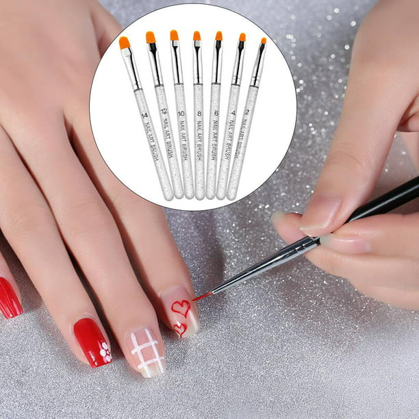 pinceles para pintar uñas 10 pcs decorar uña nail art acrilicas acrilico  set kit