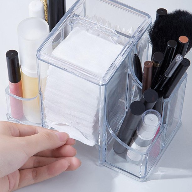 Organizador de maquillaje grande con tapa, portátil con cajones, caja de  almacenamiento de cosméticos para Blanco jinwen organizador de maquillaje