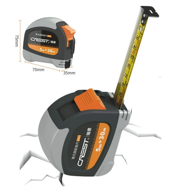 Comprar Telémetro láser digital 2 en 1 con cinta métrica láser de