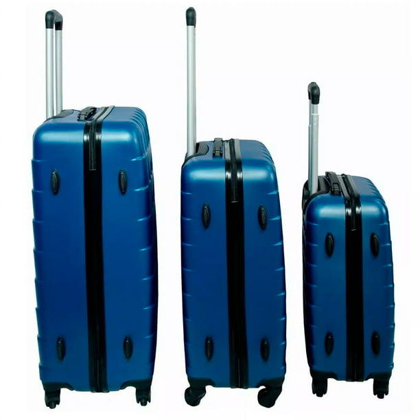 Juego Maletas Viaje Set 3 Maletas Rigidas Rack & Pack Viaje Azul