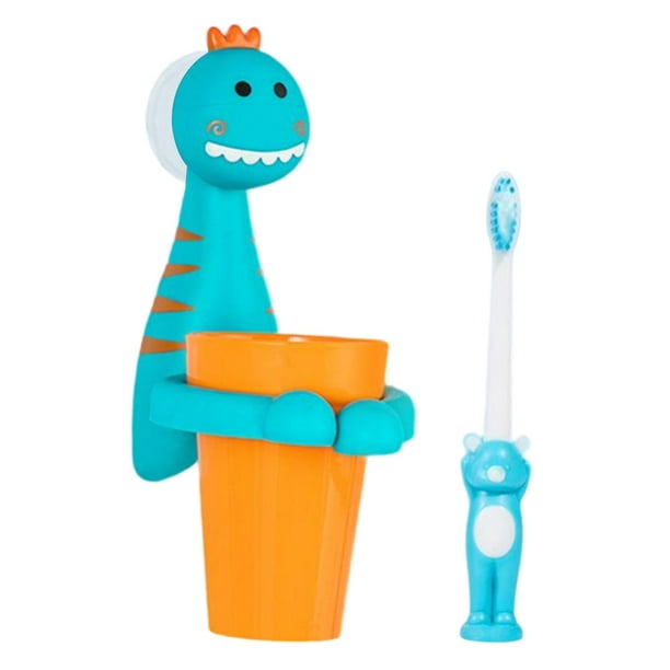  Linkidea Paquete de 4 vasos de cepillo de dientes para niños,  vaso de baño de 6.7 onzas con asa, vasos de plástico para beber para  cepillos de dientes para niños y
