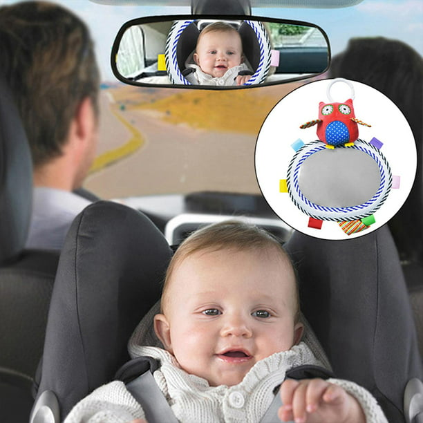 Espejo de asiento trasero de coche, espejo retrovisor, ajustable, espejo  infantil de , para Estilo cebra perfke Espejo del asiento trasero