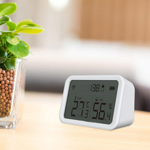 Paquete de 6 mini termómetro higrómetro digital pequeño medidor de  temperatura y humedad en interiores con sensor de humedad temperatura  Fahrenheit